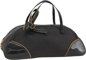 Dior Pre-owned Handbags, female, Black, Size: ONE SIZE Pre-owned Trotter Canvas Hand Bag
