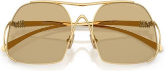 Miu Miu Mua 55S Zonnebrillen - Dames - Zonnebrillen - Geel - 57 MM - Accessoires