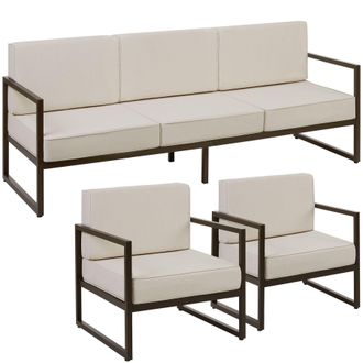 TecTake Garden Furniture Comosa in Brown | Size: Large