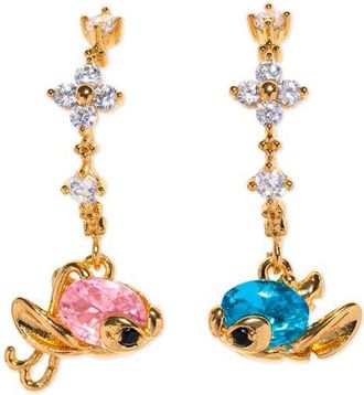Girls Crew x Disney Love Experiment Hoop Earrings in Gold at Nordstrom