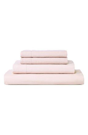 Sijo French Linen Sheet Set in Blush at Nordstrom, Size King