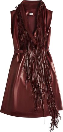 Tod's leather midi dress - Red