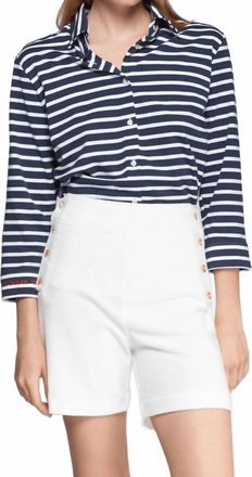 Vilagallo Tea Sweatshirt Bermuda Short In White
