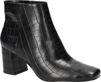 Bella Vita Wilma Croc Embossed Bootie in Black Croco at Nordstrom, Size 7.5