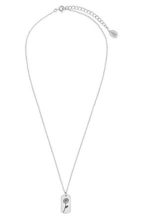 Sterling Forever Birth Flower Pendant Necklace in Silver/October at Nordstrom