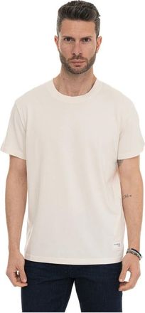 Fay T-shirt met korte mouwen en ronde hals - Heren - T-shirts - Geel - 3XL - Katoen - Tops