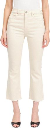 Daze Denim Shy Girl Raw Cut High Rise Crop Kick Flare Jean