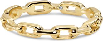 Devata Cable Link Ring in Gold Plated Sterling Silver in Yellow Gold at Nordstrom, Size 8