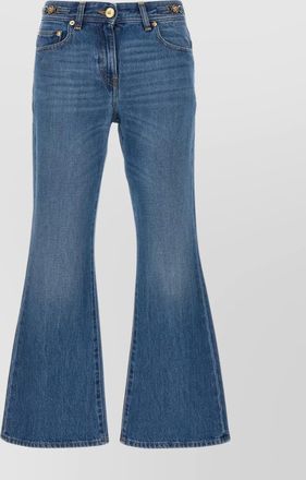 Versace flared trousers denim contrast stitching