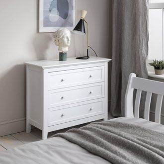 N&ouml;a & Nani Torsby Chest of Drawers 3 Drawer Wide in White