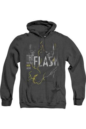 Gildan DC Comics Flash Bold Flash Adult Heather Hoodie / Hooded Sweatshirt