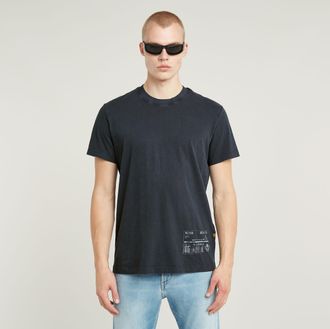 G-Star Shipping Graphic Overdyed T-Shirt - Donkerblauw - Heren
