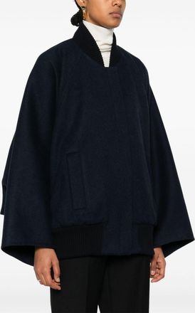 Max Mara Womens Cashmere Cape - Dark Blue - Size EU 40 (Womens)