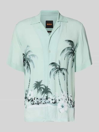 Boss Orange by Hugo Boss BOSS Orange Regular Fit Freizeithemd aus Viskose Modell RAYER_M in Tuerkis, Gr&ouml;&szlig;e XXXL