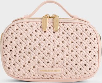 Charles & Keith Azure Woven Crossbody Bag