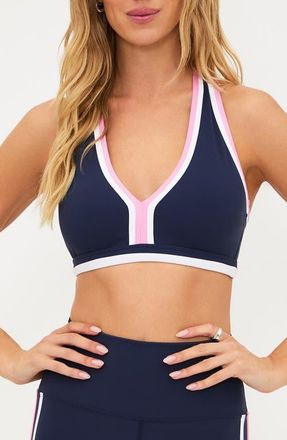 Beach Riot Ida Racerback Sports Bra in Sleet Colorblock at Nordstrom, Size X-Small