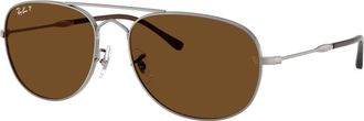 Ray-Ban Sunglasses, unisex, Gray, Size: 60 MM Stylish Sunglasses Bain Bridge Polarized