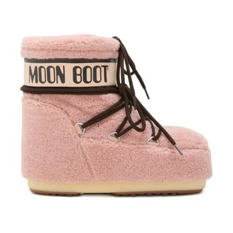 Moon Boot Winter Boots, female, Pink, 3 UK, Icon Low Fleece Boots