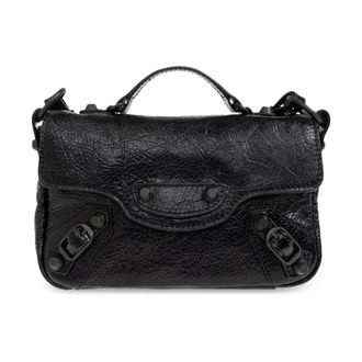 Balenciaga Handbags, female, Black, Size: ONE SIZE Le City Flap Bag Nano