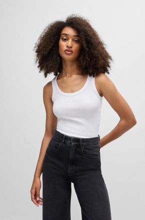 Boss Orange by Hugo Boss Longtop BOSS ORANGE Ematite Premium Damenmode, Damen, Gr. XL (42), weiss (wei&szlig; 100), Jersey, Obermaterial: 98% Baumwolle, 2% Elasthan, unifarben, slim