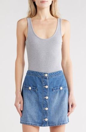L'agence Nica Scoop Neck Tank Bodysuit in Heather Grey at Nordstrom Rack, Size Xx-Small