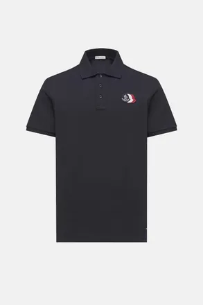 Moncler TRIPLE LOGO POLO SHIRT Size: XXL, colour: NAVY