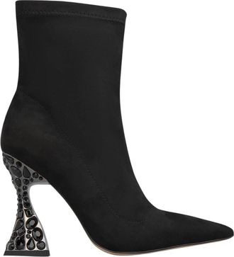 Alma En Pena Jeweled Funnel Heel Ankle Boot - Dames - Laarzen met Hak - Zwart - 41 EU - Schoenen