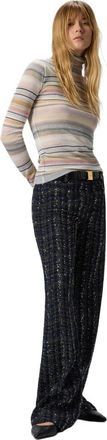 Missoni Mens Tailored Check And Wave Pattern Trousers in Blue at Nordstrom, Size 38 It