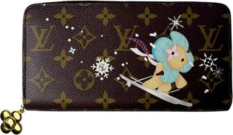 Louis Vuitton Brown Leather Long Wallet (Bi-Fold) (Pre-Owned)