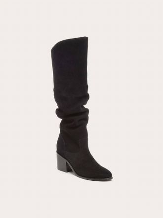 Kelsi Dagger Womens Easton Slouch Boot In Black Suede