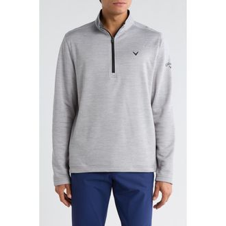Callaway Fleece Quarter Zip Golf Base Layer in Concrete Heather at Nordstrom Rack, Size Small