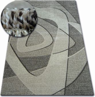 RugsX Rugsx - Alfombra Shadow 8594 Marr&oacute;n/beige Claro Beige 120x170 Cm