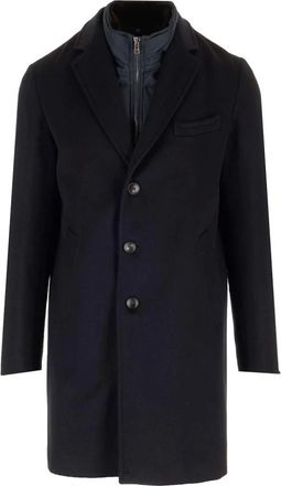 Barba Hombre, Abrigos, Azul, Talla: L