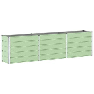vidaXL Jardinera Verde Pastel 290 X 90 X 77 Cm Acero Galvanizado Vidaxl