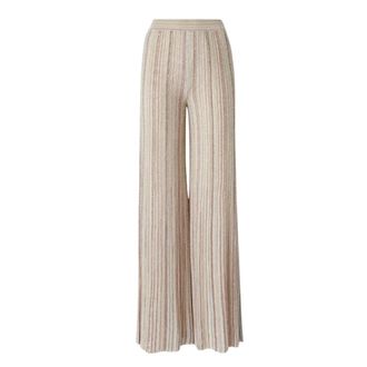 Missoni Wide Trousers - Trousers - Mujer - Beige - S