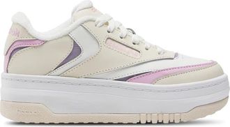 Reebok Girls Club C Extra - Girls Preschool Running Shoes Tapioca/Astro Rose/Dusk Purple Size 11.0