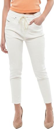 Diesel White Skinny Mid Rise Jeans