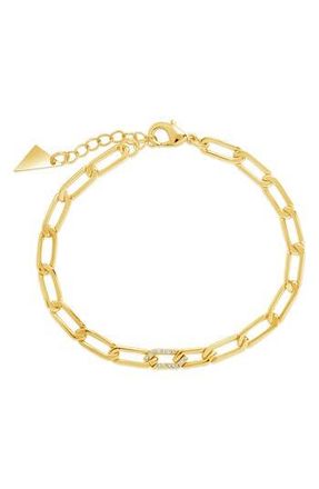 Sterling Forever Kinsley CZ Chain Bracelet in Gold at Nordstrom Rack