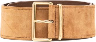 Miu Miu buckled suede belt - women - Suede - 85 - Brown