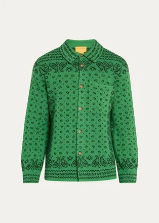 Guest In Residence Wild Rag Paisley Cashmere Knit Shirt