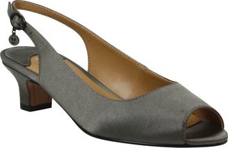 J. Rene&eacute; Jenvey Slingback Sandal in Dark Gray at Nordstrom, Size 10.5