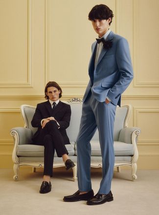 Soul of London Mens Minimalist colourful twill suit Slim fit