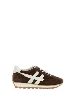 Hogan Brown Sneakers With Smooth Finish And Sturdy Sole 86Er Suede