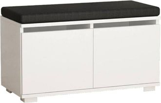 Dmora Scarpiera Delphin, Mobile portascarpe, Armadio da ingresso multiuso, Mobiletto per calzature, 80x35 h42 cm, Noce e Nero - Dmora