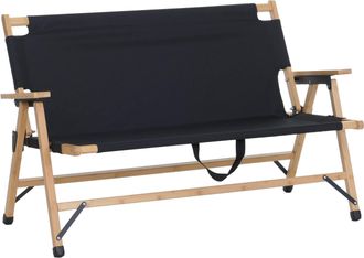 Hhg [nunca Usado] Banco De Camping De Bamb&uacute; Hhg-891, Banco De Exterior, Banco De Picnic, Banco De Jard&iacute;n, Plegable, Asa De Transporte, Tela/tejido, 117 Cm