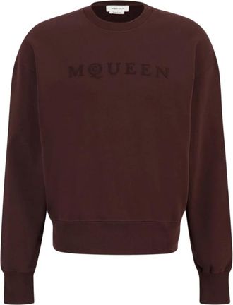 Alexander McQueen Madder Tonal Logo Sweatshirt - Heren - Sweatshirts - Bruin - M - Katoen - Hoodies & sweatvesten