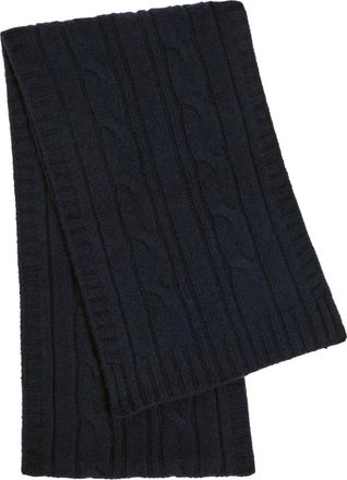 John Smedley Wooton kabelgebreide sjaal - Blauw