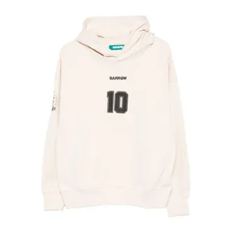 Barrow Barrow, Hoodies & sweatvesten, Heren, Beige, S, Numbered Graphic Hoodie