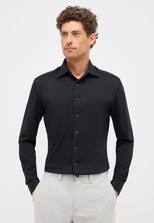 Eterna Langarmhemd ETERNA SLIM FIT, Herren, Gr. 39, Normalgr&ouml;ssen, schwarz, 58% Baumwolle, 42% Polyester, schmal, Manschette, Hemden Langarmhemd, NON IRON (b