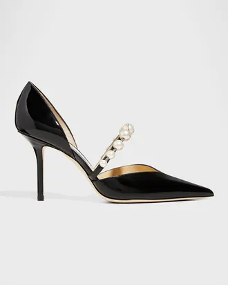 Jimmy Choo London Aurelie d & apos;Orsay Pearly Band Pumps